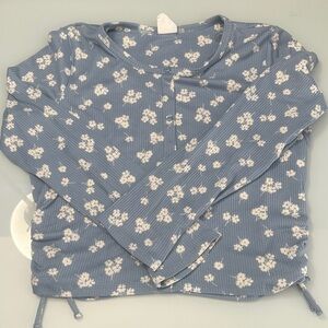 Self Esteem Ribbed Floral Top